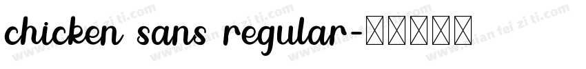 chicken sans regular字体转换